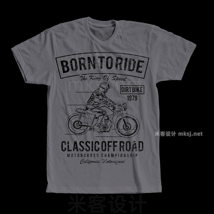 png素材 Born To Ride T-Shirt Design