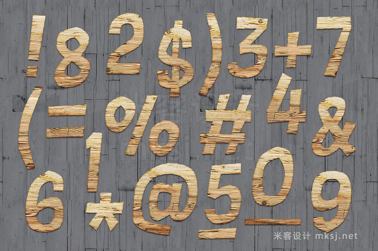 png素材 Wooden Font Promo Extended License
