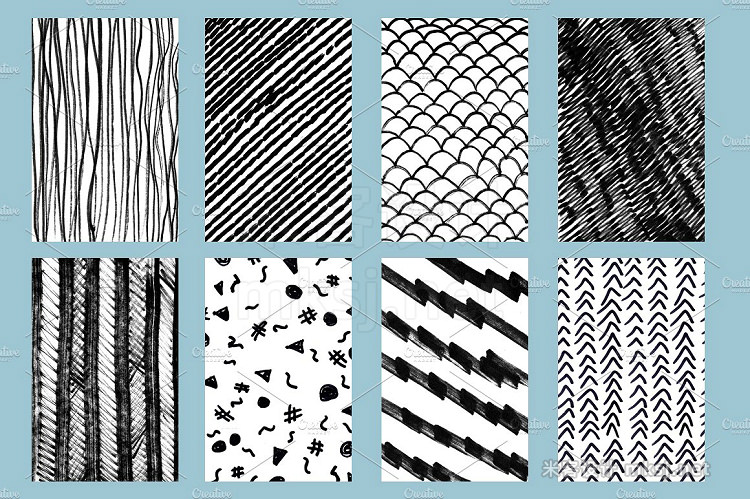 png素材 50 hand drawn pattern kit