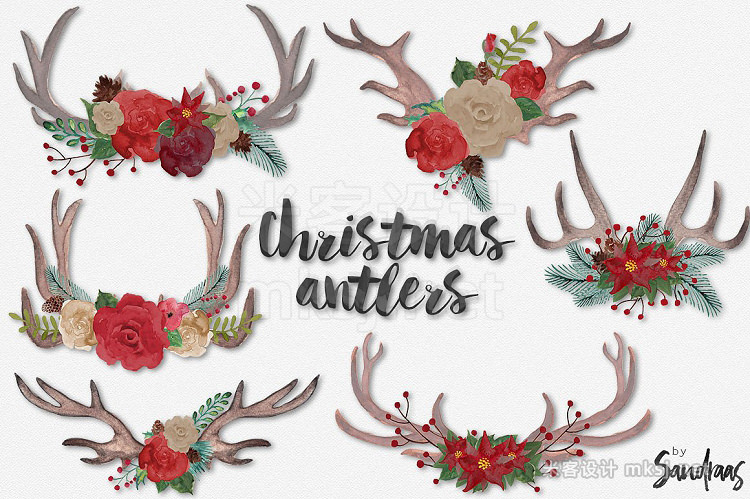png素材 Christmas antlers clip art