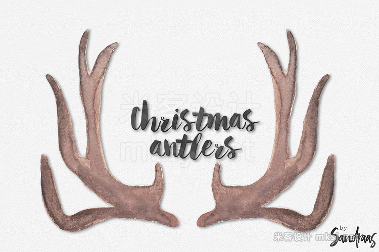 png素材 Christmas antlers clip art