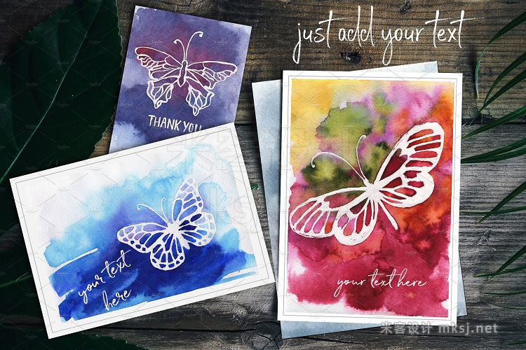 png素材 Butterflies Watercolor Set