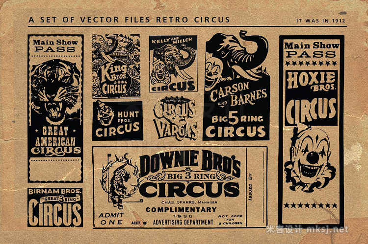 png素材 Retro Circus Pack