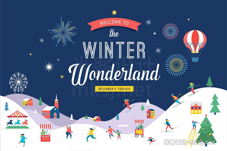 png素材 Winter wonderland designer's toolkit