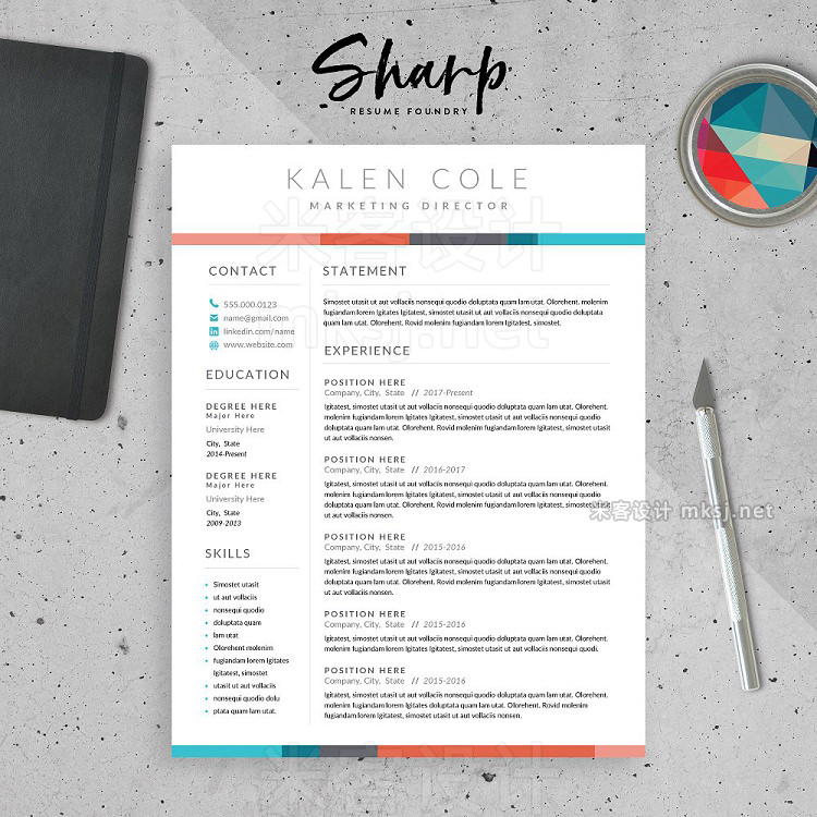png素材 Modern Resume Template for Word