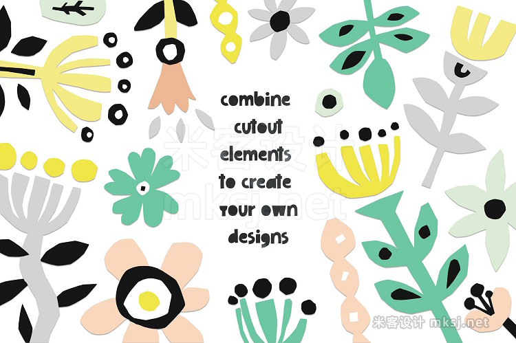 png素材 426 Cutout Floral Elements PNG EPS