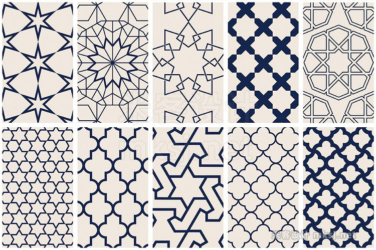 png素材 Islamic Art Vector Patterns