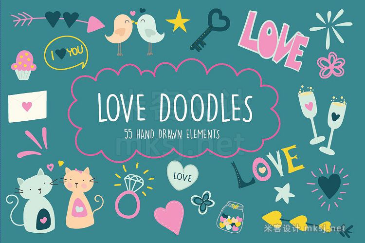 png素材 Love doodles