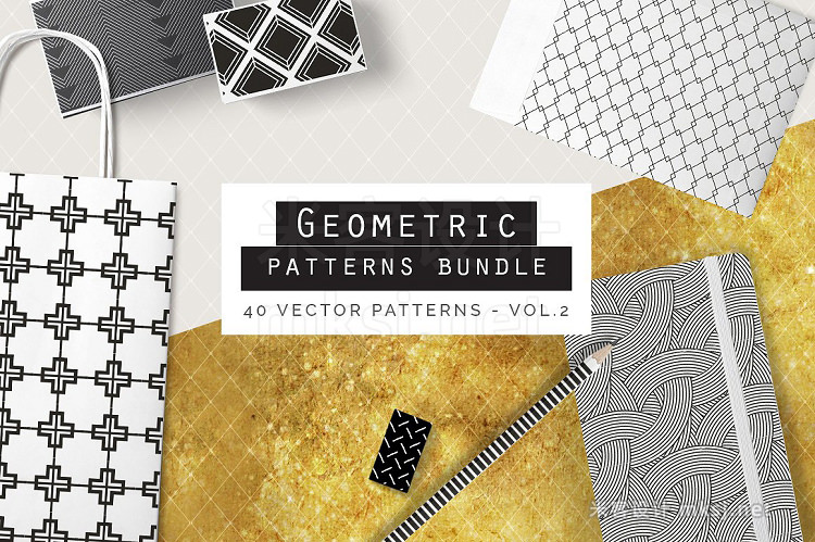 png素材 Mega Geometric Patterns Bundle