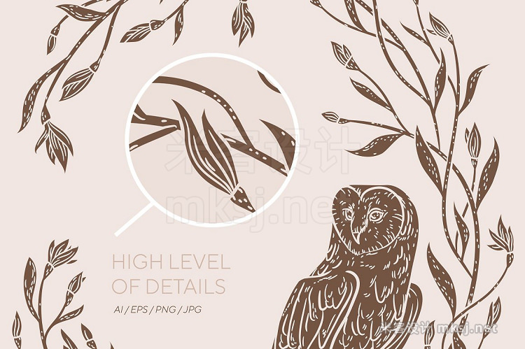 png素材 Owls graphic collection