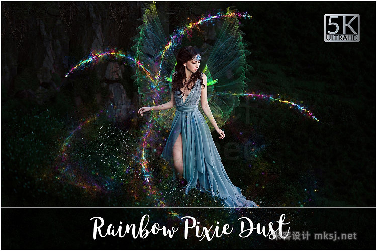 png素材 5K Rainbow Pixie Dust Overlays