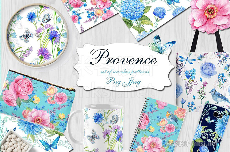 png素材 Provence watercolor patterns