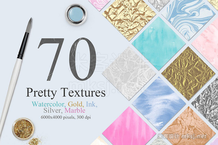 png素材 70 Watercolor Gold Marble Textures