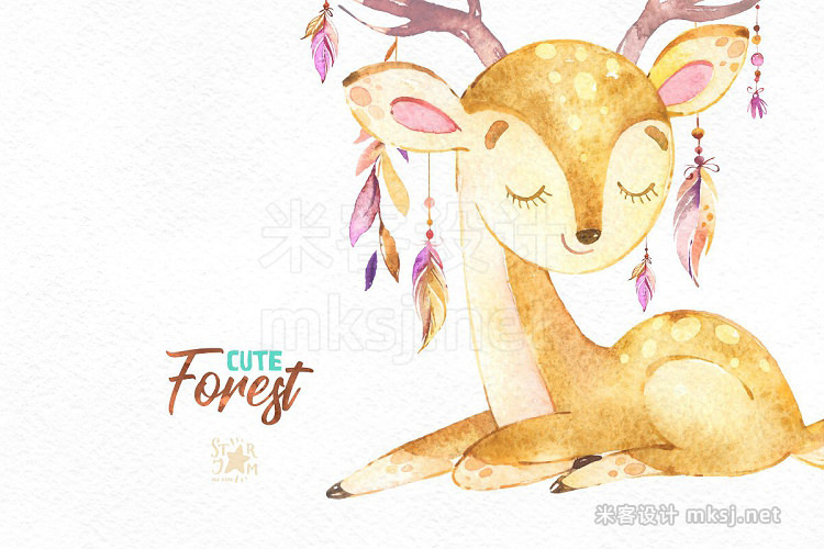 png素材 Cute Forest Collection of animals