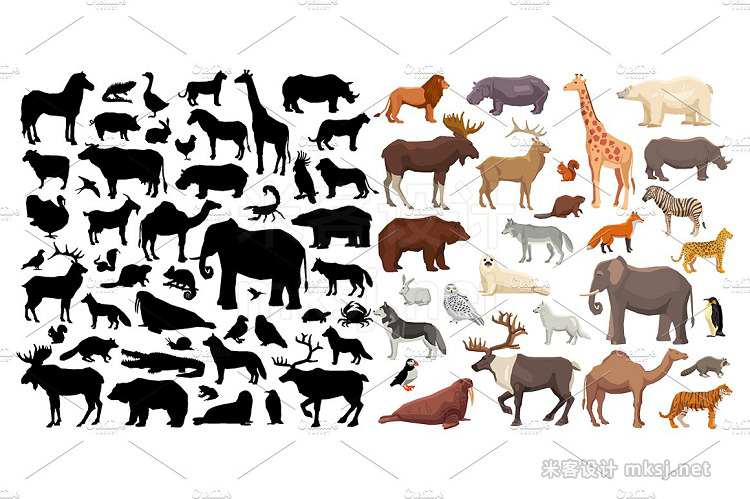 png素材 Wild Animals and Pets Set