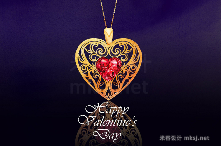 png素材 Watercolor Clipart Heart Jewelry