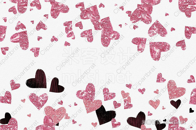 png素材 Pink Burgundy Hearts Love Graphics