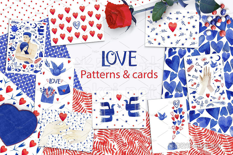 png素材 Patterns cards Love