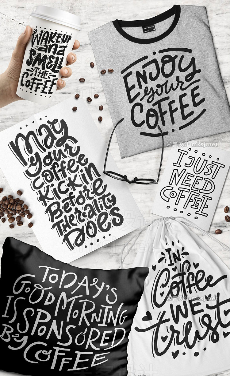 png素材 Coffee Lovers - cliart lettering