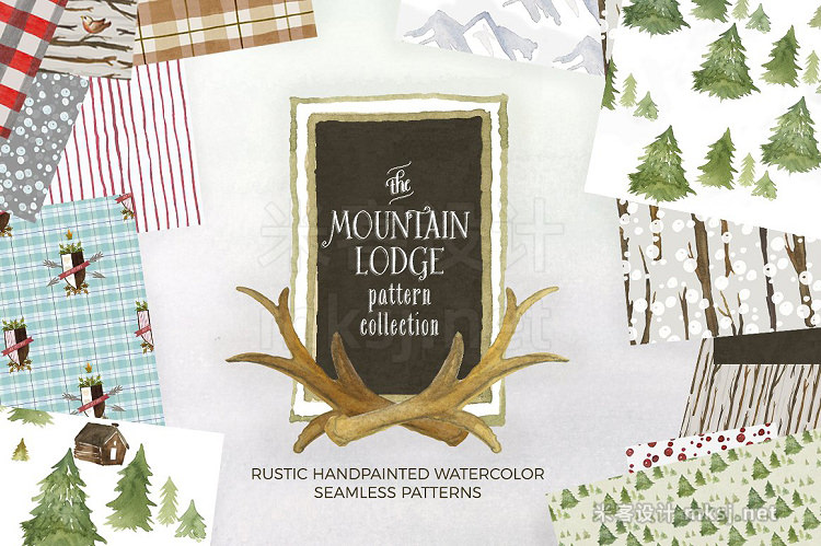 png素材 Mountain Lodge Patterns