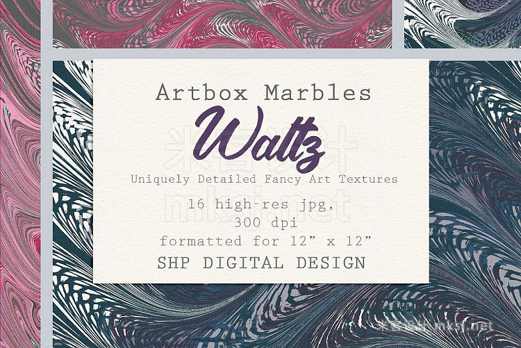 png素材 Art Textures  Marbled Waltz Series