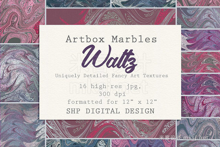 png素材 Art Textures  Marbled Waltz Series
