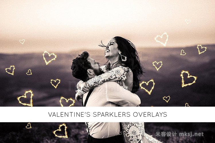 png素材 Valentine's sparklers Overlays