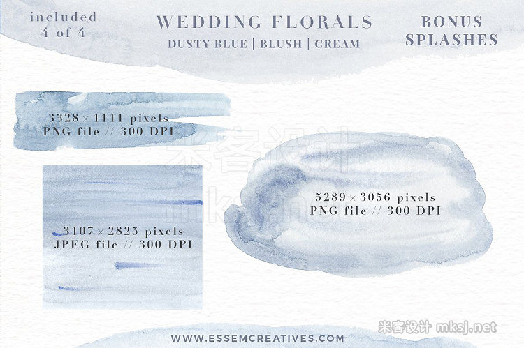 png素材 Wedding Watercolor Flowers Graphics