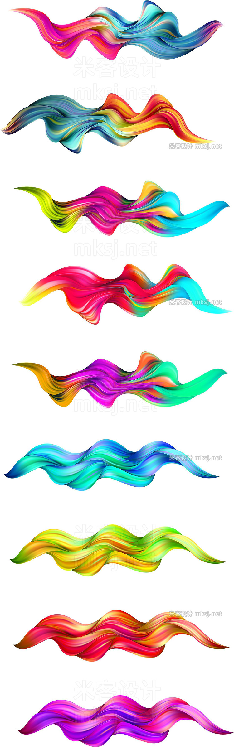 png素材 Modern colorful flow design element