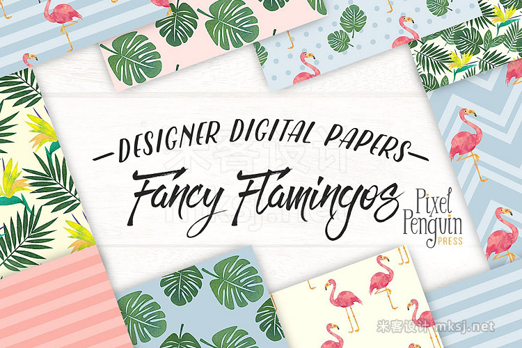 png素材 Fancy Flamingos Patterns