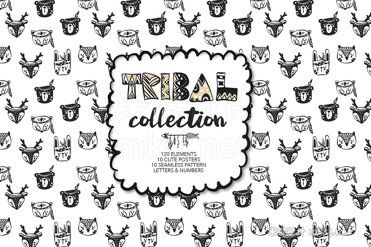 png素材 Tribal black and white collection