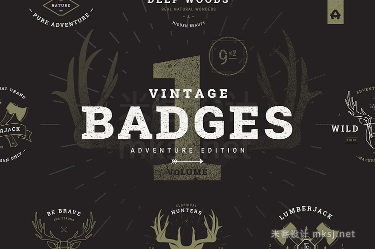 png素材 Vintage Badges vol 1