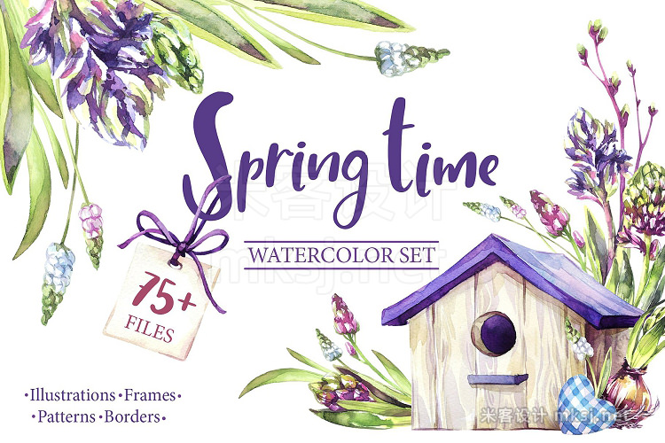 png素材 Spring Time watercolor collection