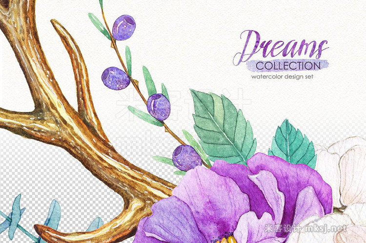 png素材 Watercolor design set - DREAMS