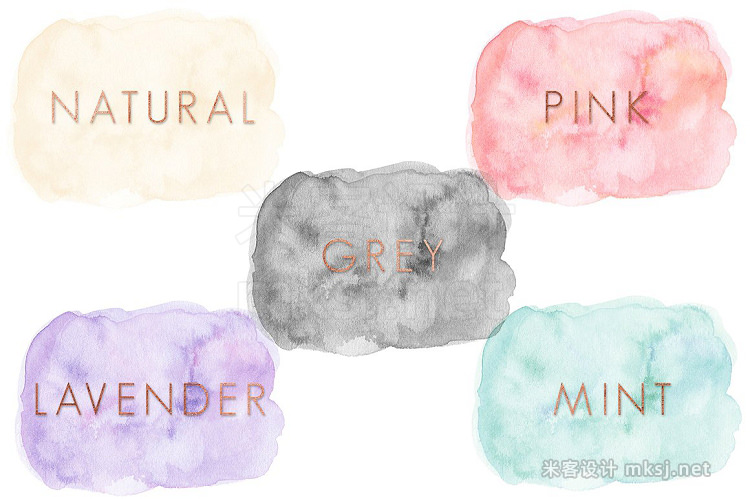 png素材 New Soft Watercolor Shapes Forms