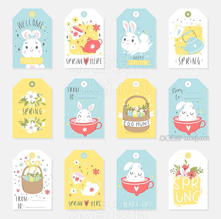 png素材 Easter Bunny - spring set
