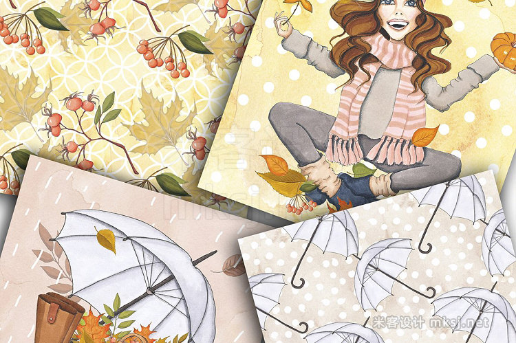 png素材 HelloAutumn Hand-painted design Kit