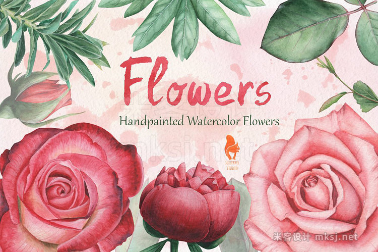 png素材 Flowers Handpainted Watercolor