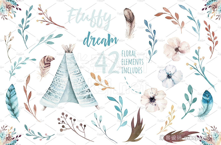 png素材 Fluffy dream Boho collection