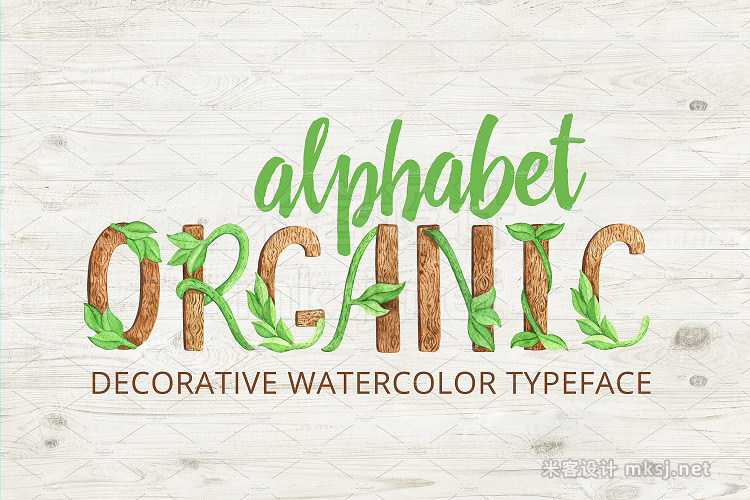 png素材 Organic Watercolor Alphabet