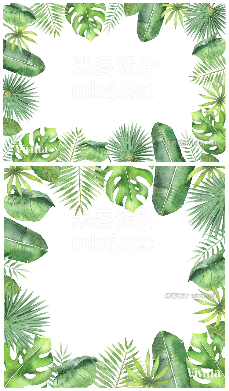png素材 Watercolor Tropical set