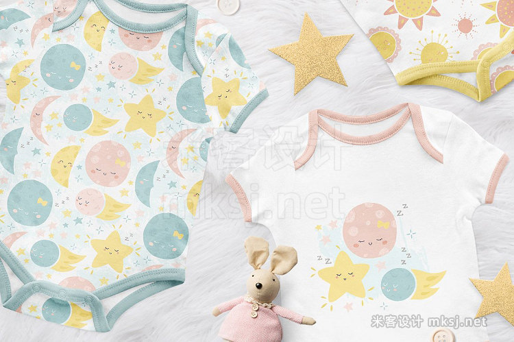 png素材 Cute baby patterns prints clipart