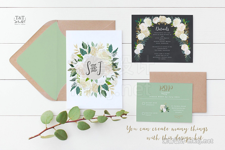 png素材 Watercolor Floral Design Set -Audrey