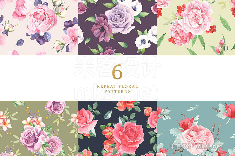 png素材 First watercolor floral collection