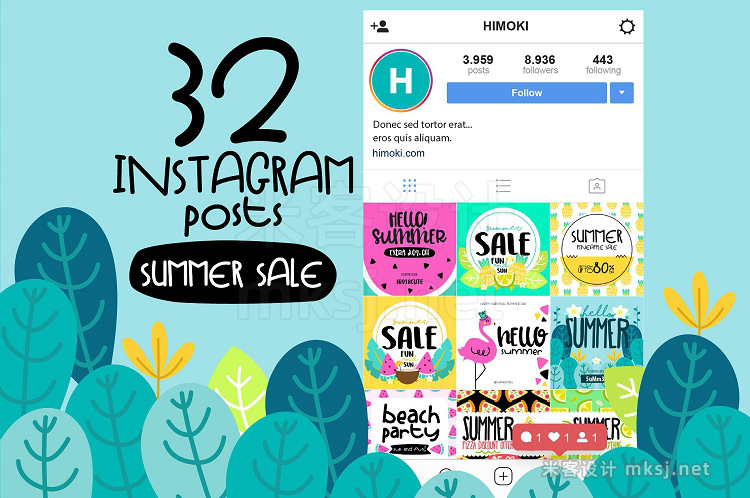 png素材 32 Instagram post-SUMMER sale