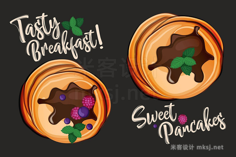 png素材 Pancakes Sweet Breakfast Collection