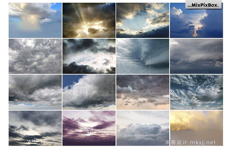 png素材 Stormy Sky Overlays