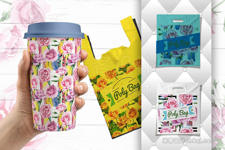 png素材 Tea-rose PNG watercolor set