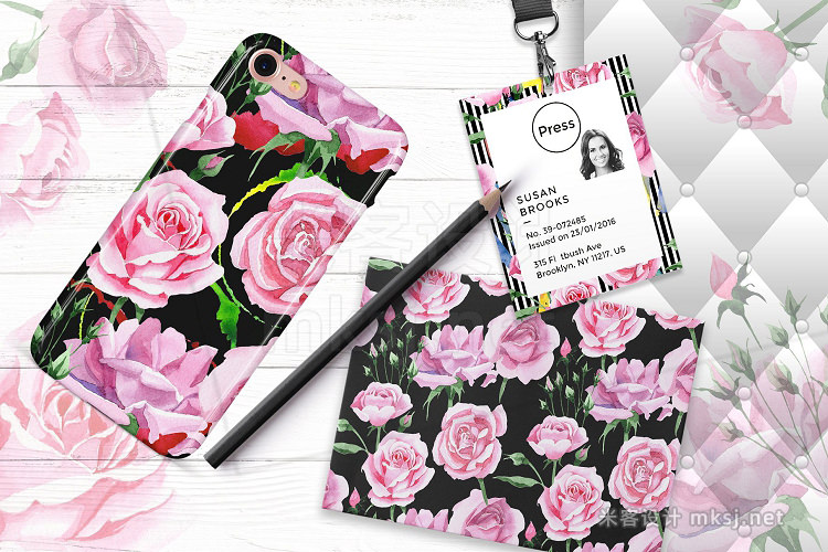 png素材 Tea-rose PNG watercolor set