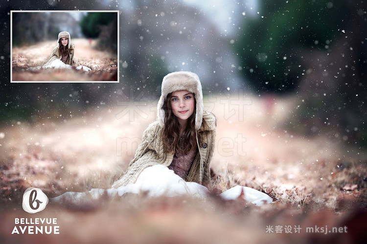 png素材 Falling Snow Overlays (Real)